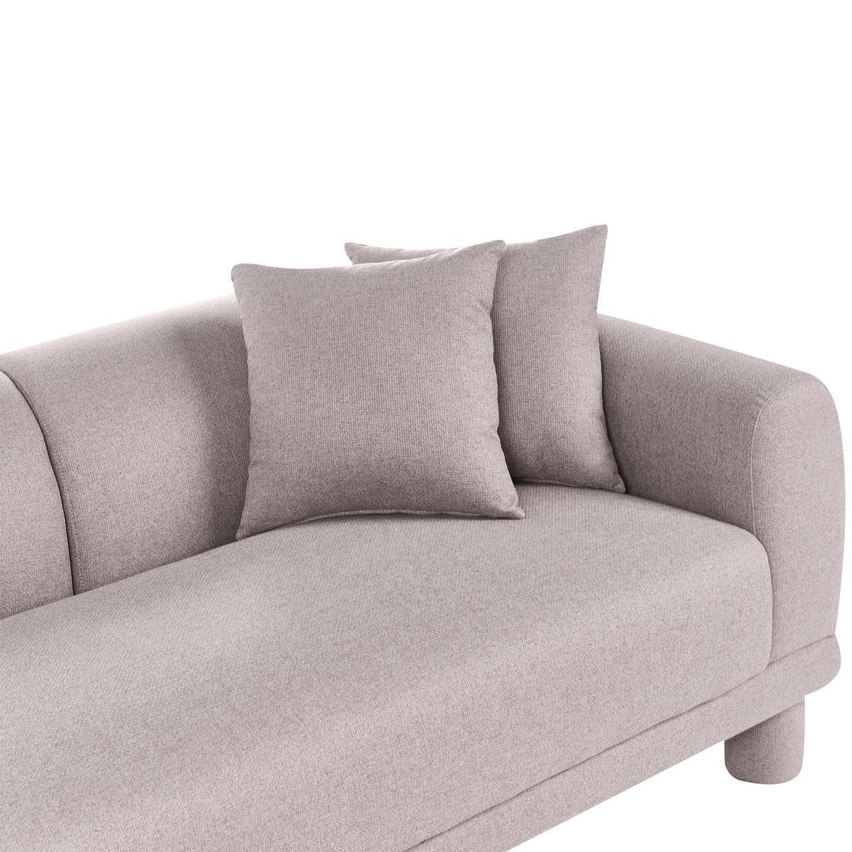 3-SITZER-SOFA Stoff Taupe Pori - Taupe, Textil (202/74/93cm) - Beliani