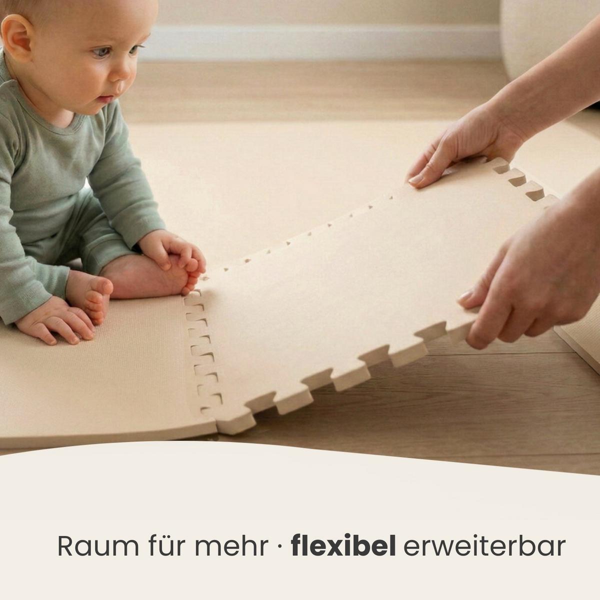 PUZZLEMATTE Uni Beige mit Rand EVA-036 18 Teile - Beige, Kunststoff (30/30cm) - Littletom