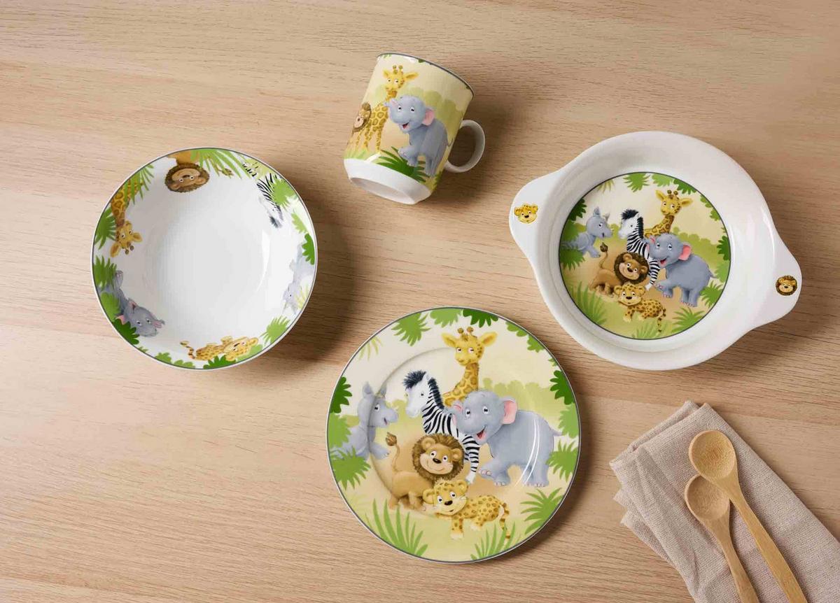 KINDERSET Afrikatiere bunt 2-tlg. - Multicolor, Keramik (19/9.5/19.2cm) - Ritzenhoff Breker