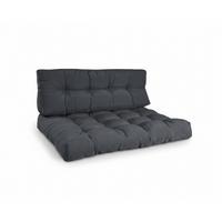 PALETTENKISSEN ECO Style Sitz 120x80x15cm Graphitgrau + Rücken (1tlg) - Dunkelgrau, Textil (80/15/120cm) - Beautissu 