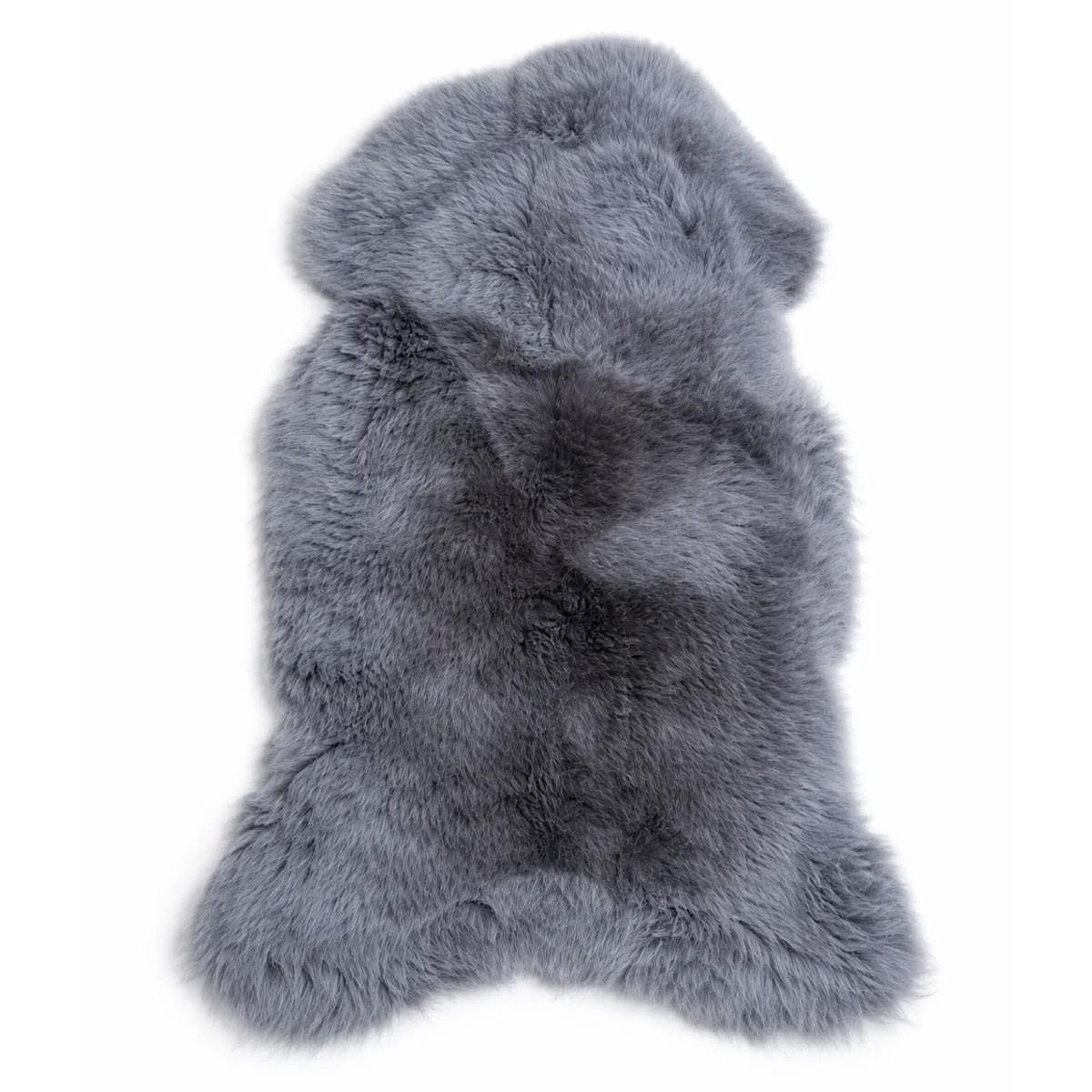 SCHAFFELL Premium Lammfell Natur ungeschoren weiche Wolle Silber Grau ca. 125 cm - Grau, Fell (70/125cm) - Provellus