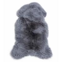 SCHAFFELL Premium Lammfell Natur ungeschoren weiche Wolle Silber Grau ca. 105 cm - Grau, Fell (55/105cm) - Provellus