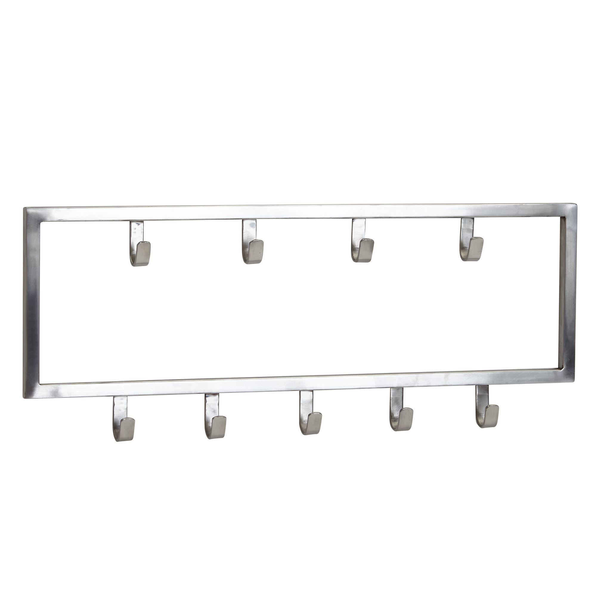 WANDGARDEROBE Metall Silber Modern poliert - Silberfarben, Metall (50/20/4cm) - KADIMA DESIGN
