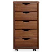 ROLLCONTAINER LAGOS - Kastanienfarben, Holz (35/65/40cm) - IDIMEX