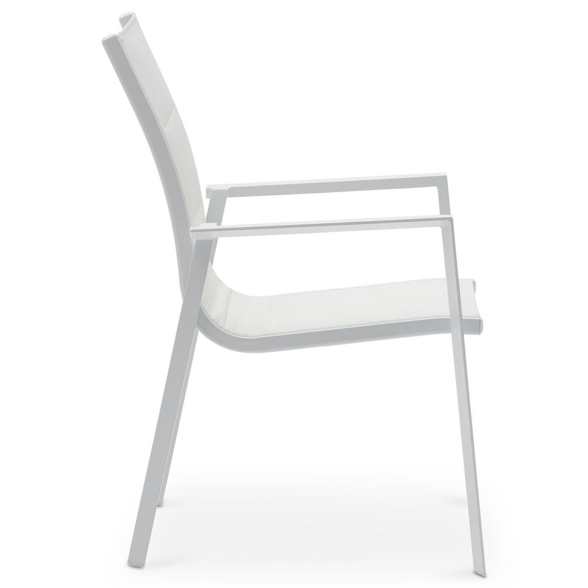 GARTENSTÜHLE TRAPANI 6er-Set weiß - Weiß, Textil (42/91/43cm) - IDIMEX