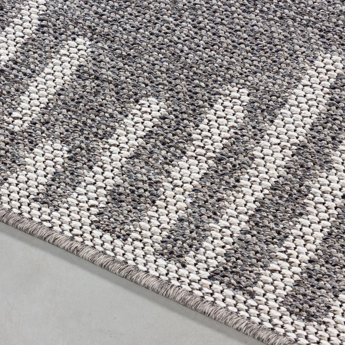 OUTDOORTEPPICH LIRIA, gestreift, Grau, 160 x 230 cm - Grau, Textil (230/160cm) - KADIMA DESIGN