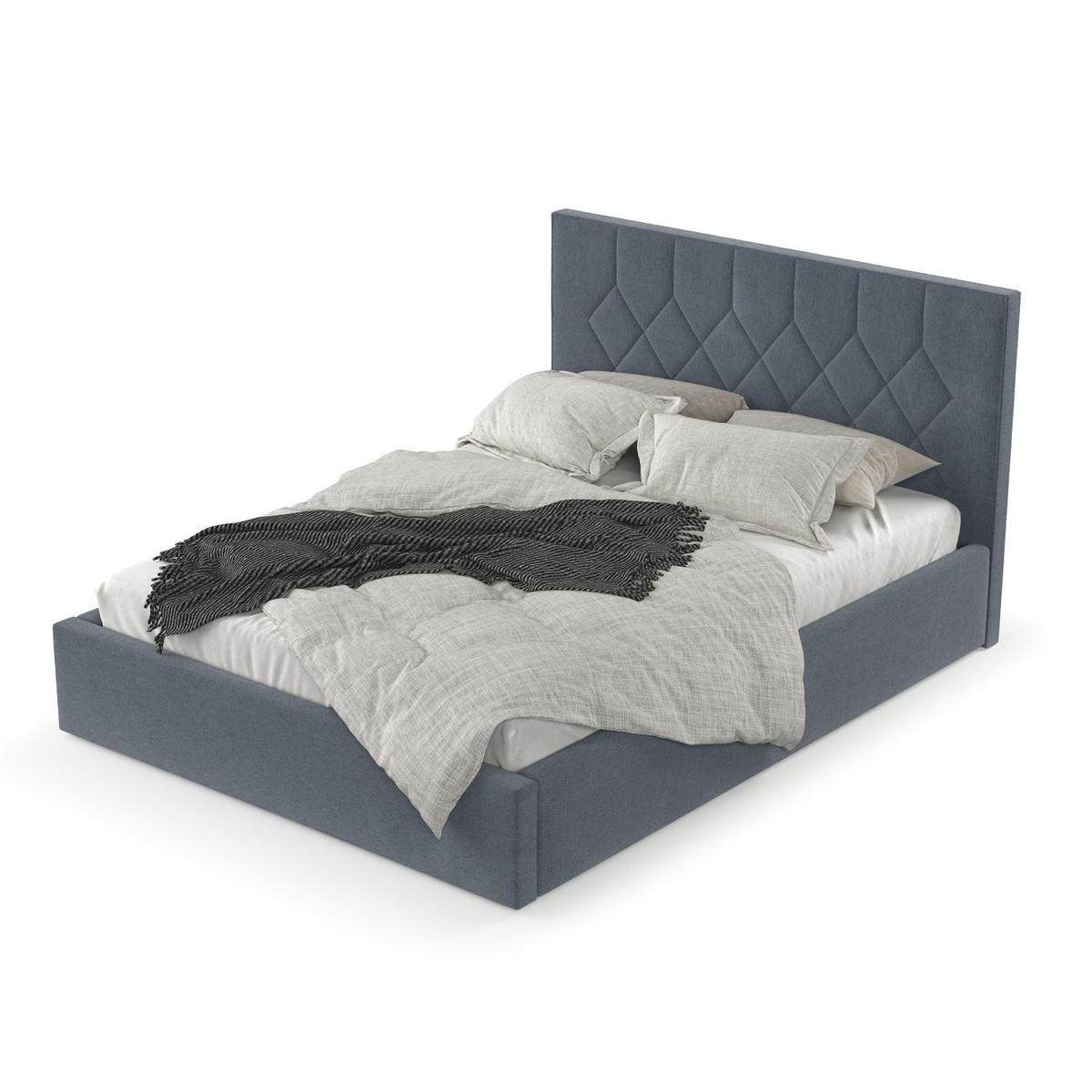 POLSTERBETT Brisa 140/200 cm Blau im Asti Stoff - Blau/Schwarz, Holz/Holzwerkstoff (140/200cm) - AltaBeds