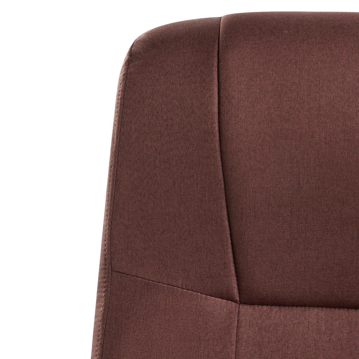 CHEFSESSEL Leinen Braun Magnus - Braun, Textil (70/116/70cm) - Beliani