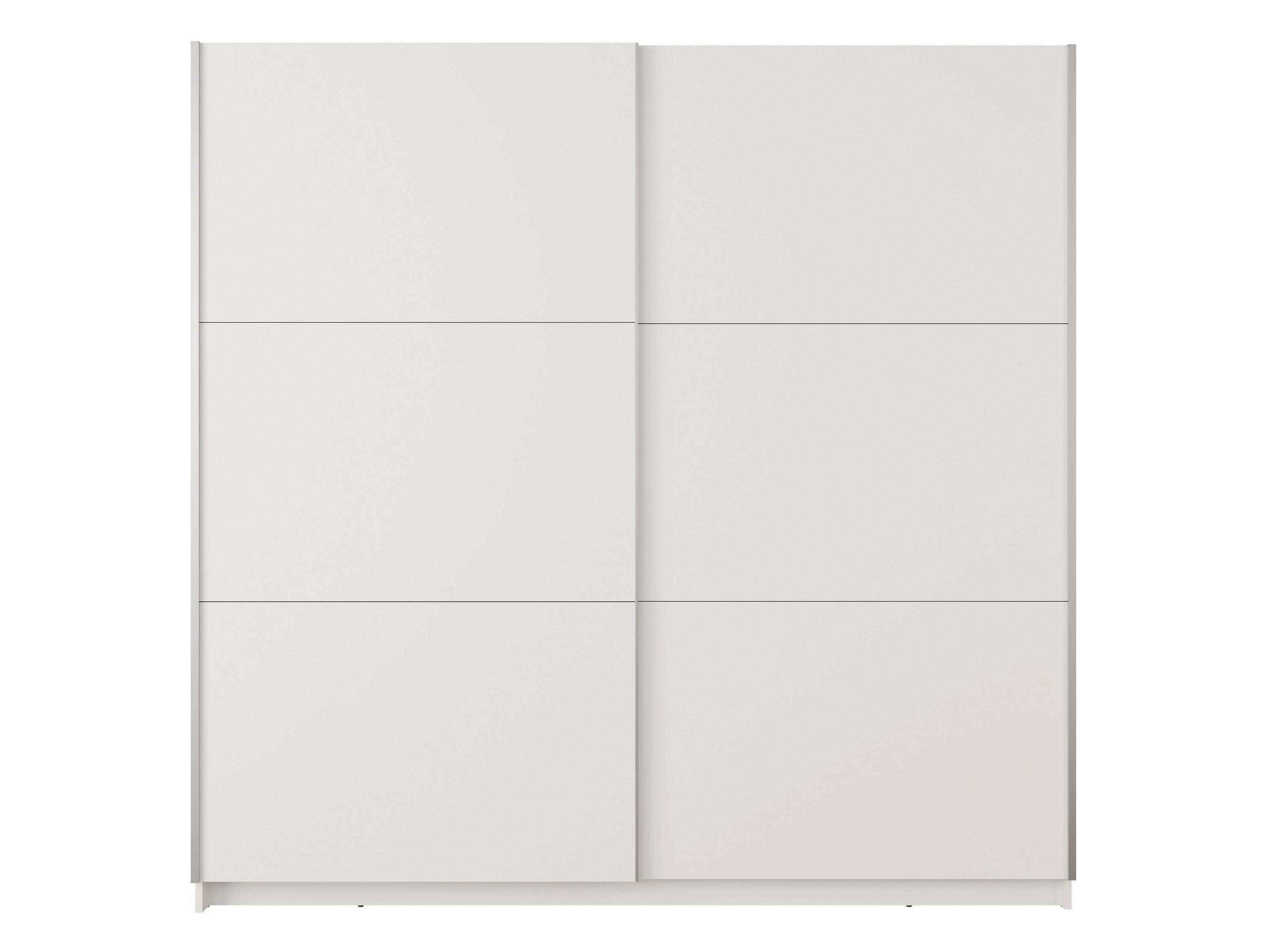 SCHWEBETÜRENSCHRANK BELDEN 150,6/207/55,3cm 2-türig Weiß - Weiß, Holzwerkstoff (150.6/207/55.3cm) - MASSENO