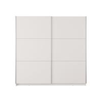 SCHWEBETÜRENSCHRANK BELDEN 150,6/207/55,3cm 2-türig Weiß - Weiß, Holzwerkstoff (150.6/207/55.3cm) - MASSENO
