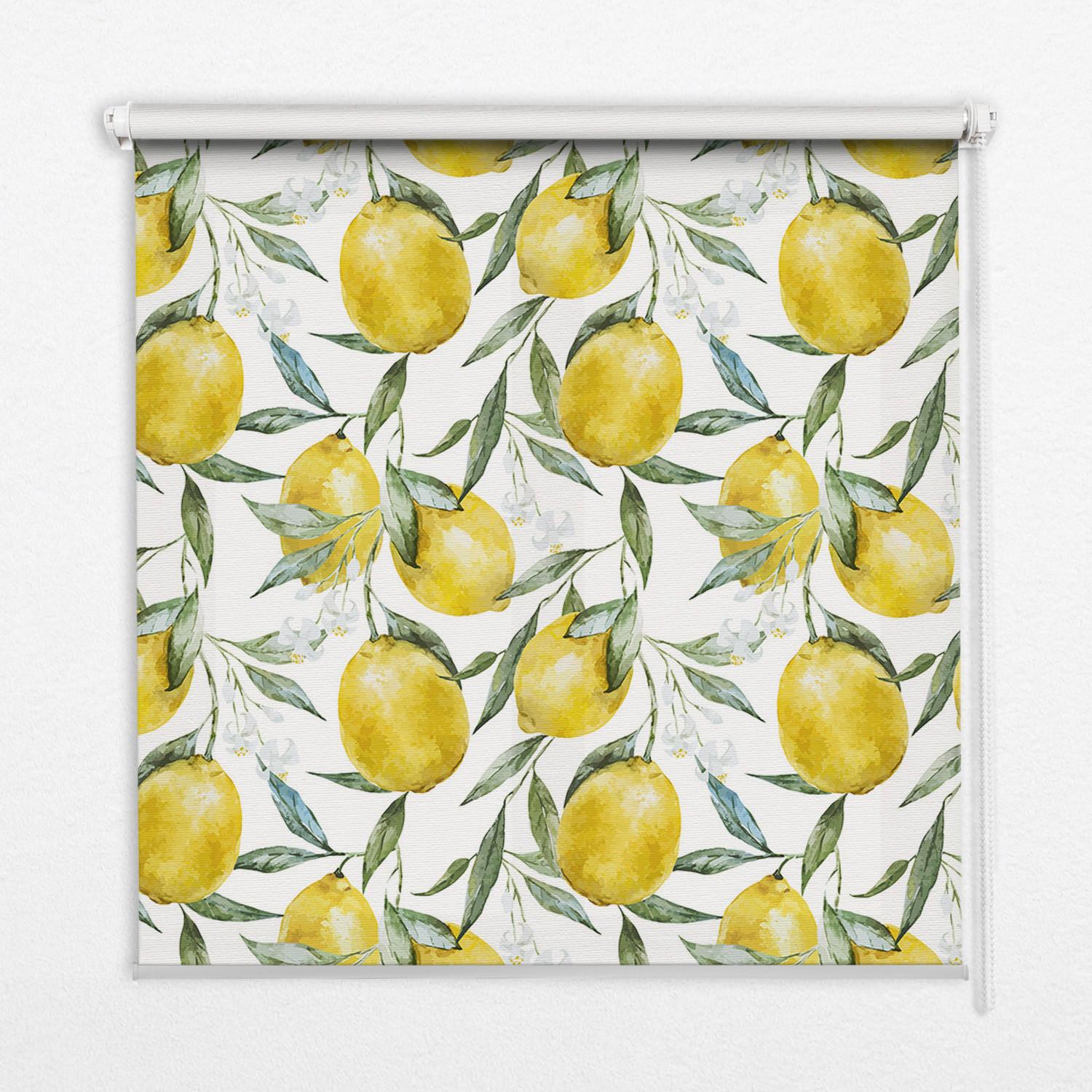 INNENROLLO - Fensterrollo - Rollo - 90x140 cm - Zitronen - Gelb, Kunststoff (90/140/0.5cm) - TULUP
