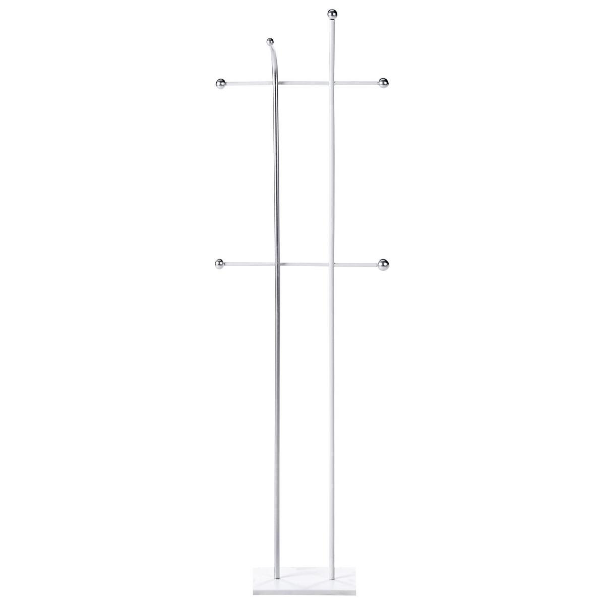 GARDEROBENSTÄNDER Silber Odhill - Silberfarben, Metall (46/162/26cm) - Beliani