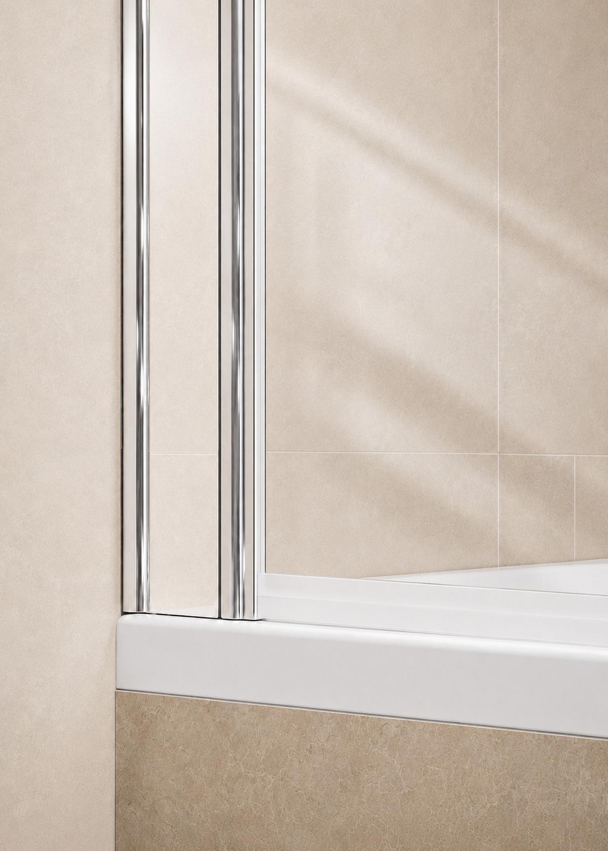 BADEWANNE Torino 1 Teil cm Chrom - 60 x 140 cm - Chromfarben, Glas (60/140cm) - Badplaats