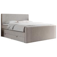 BOXSPRINGBETT KING DOREN 200/200 Beige Struktur - H3 - Beige, Holz/Textil (200/200cm) - MKS