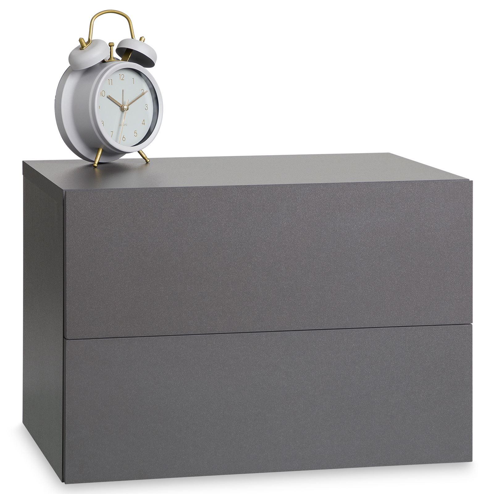 HÄNGENDER NACHTTISCH ANNI - Grau, Holzwerkstoff (42/29/30cm) - CARO-Möbel