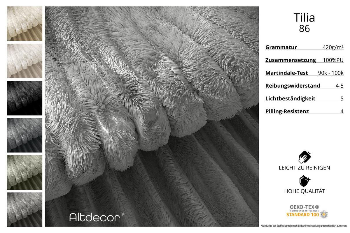 BOXBETT mit Matratze H3 und Lattenrost - TOLO-Z - 140x200 Cord - Hellgrau - Hellgrau, Holzwerkstoff (140/200cm) - ALTDECOR