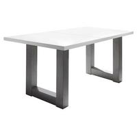 ESSTISCH ausziehbar Eila 3 140 x 90 x 75 Esszimmertisch Graphit/Weiß Matt Lack - Weiß, Holz (140/90/75cm) - 58aufmkessel