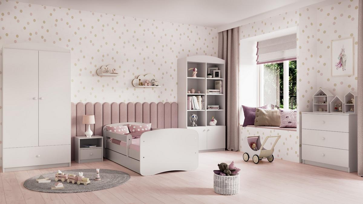 KINDERKLEIDERSCHRANK Basic - Weiß, Holzwerkstoff (90/175/52cm) - RAUMHIRSCH FURNITURE