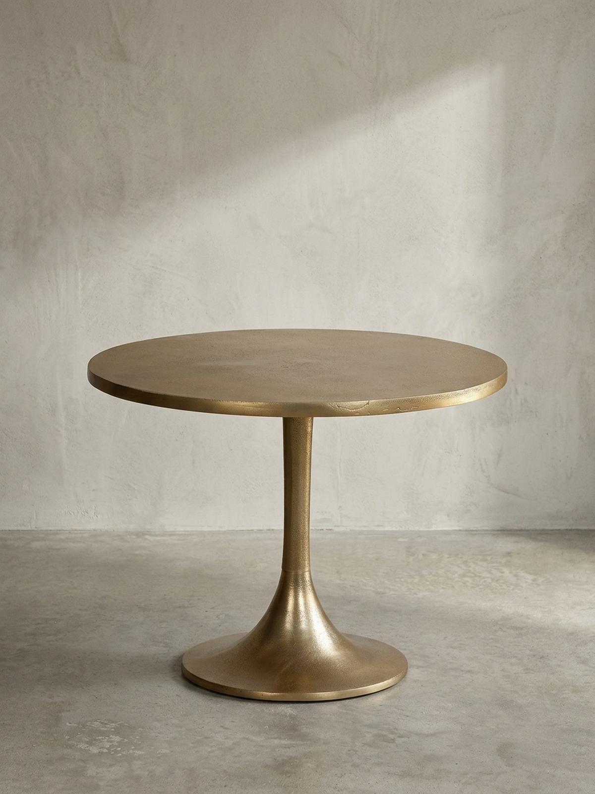 COUCHTISCH Klein Gold Metall Rund 60x60x46,5 cm Modern - Goldfarben, Metall (60/60/47cm) - KADIMA DESIGN