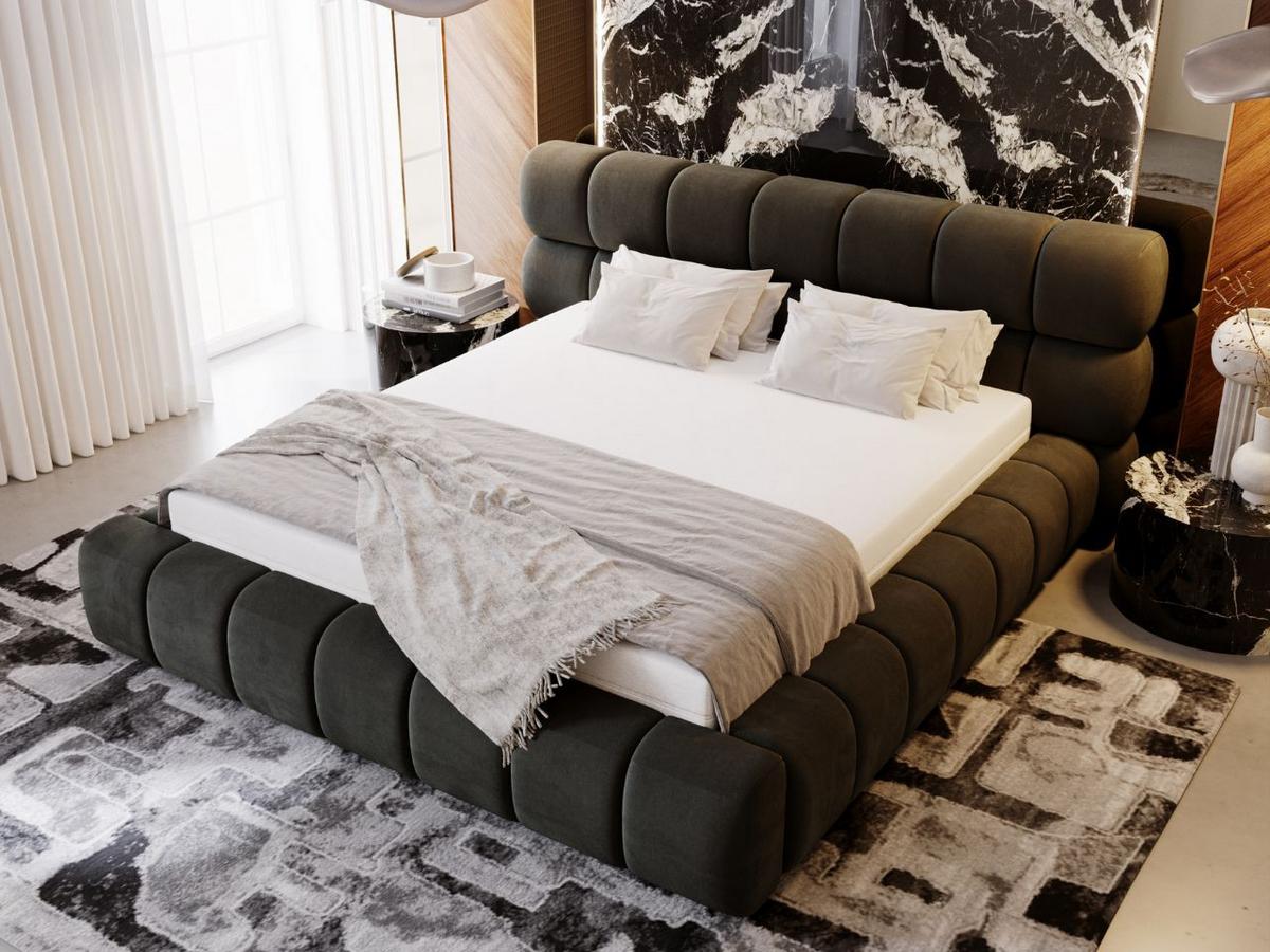 POLSTERBETT Mellow 180x200 Dunkelgrau - Dunkelgrau, Textil (180/200cm) - Graingold