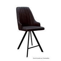 THEKENSTUHL (2er-Set) Demeter 52x108x60 Schwarz/Espresso - Dunkelbraun/Schwarz, Kunststoff (60/108/52cm) - 58aufmkessel