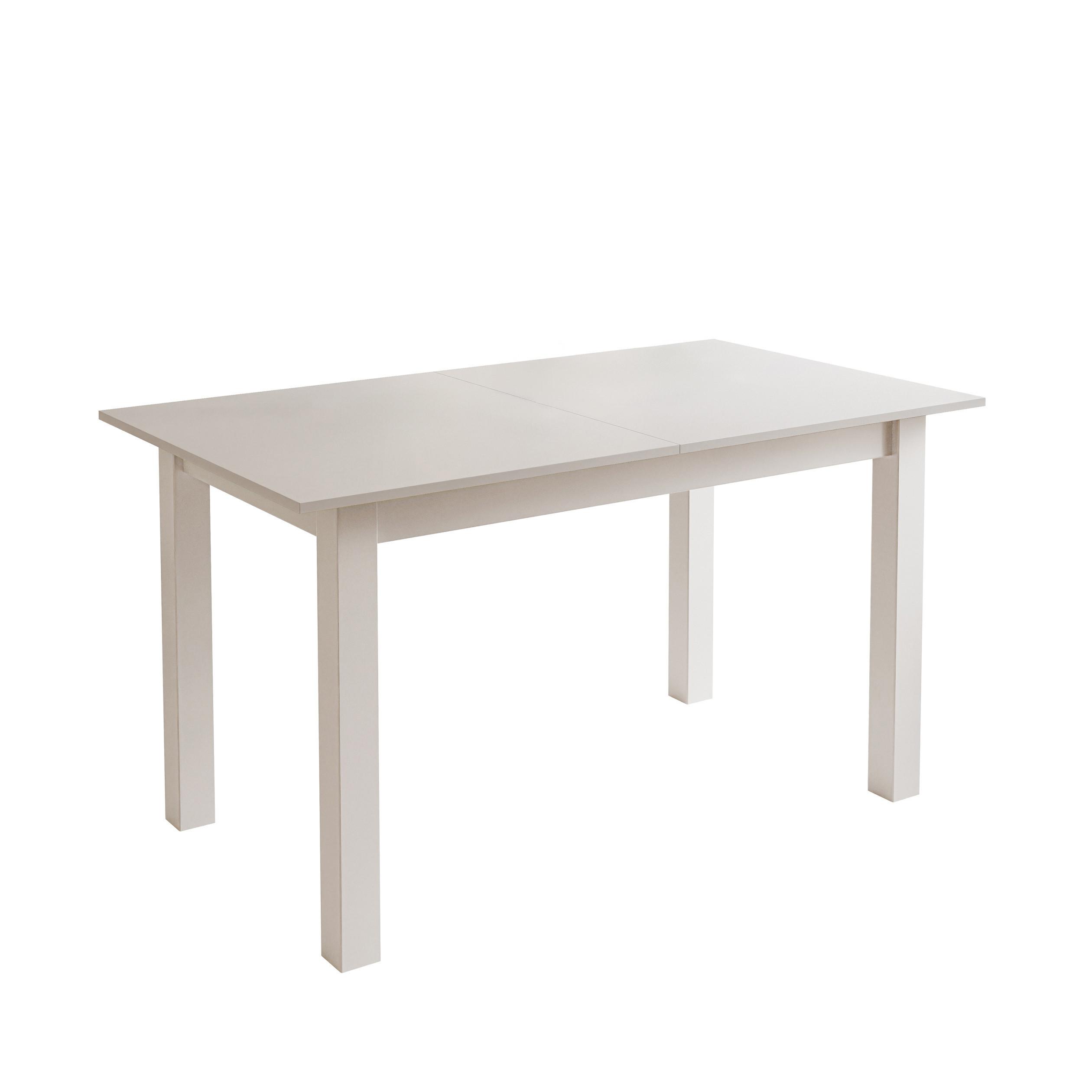ESSTISCH ARTON 140-195 cm für 6-8 Personen - Weiß, Holzwerkstoff/Metall (140/80/77cm) - Lookway