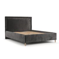 POLSTERBETT Vega 140/200 cm Anthrazit im Lotta Stoff - Anthrazit/Naturfarben, Holz/Holzwerkstoff (140/200cm) - AltaBeds