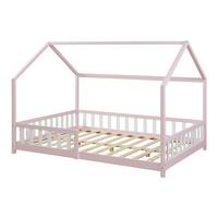 HAUSBETT Hesel - Pink, Holz (140/200cm) - [en.casa]