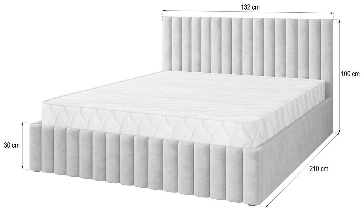 POLSTERBETT CARMIA K 120x200 cm mit Bettkästen - Hellgrau - Hellgrau, Holz/Textil - MASSENO