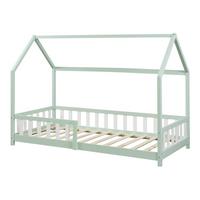 HAUSBETT Hesel - Mintgrün, Holz (90/200cm) - [en.casa]