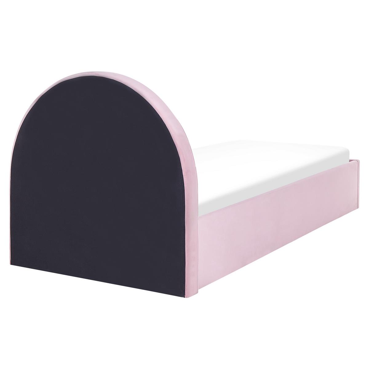 POLSTERBETT Rosa 90-200 cm Anet - Pink, Holzwerkstoff/Textil (90/200cm) - Beliani