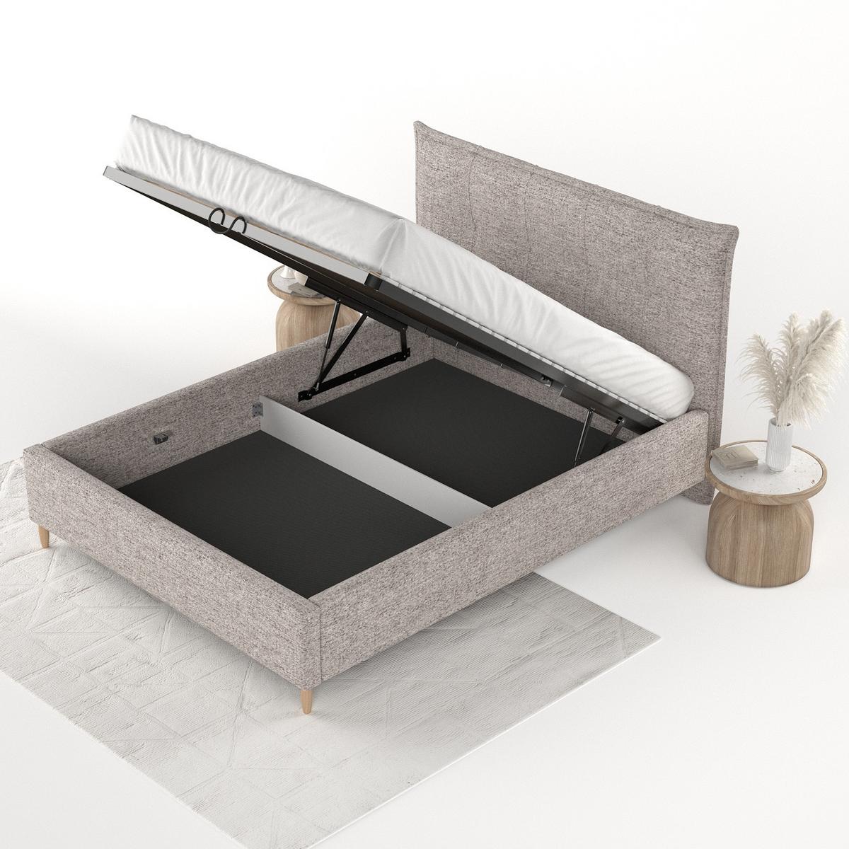 POLSTERBETT Plaza 160/200 cm Beige im Neve Stoff - Beige/Naturfarben, Holz/Holzwerkstoff (160/200cm) - AltaBeds