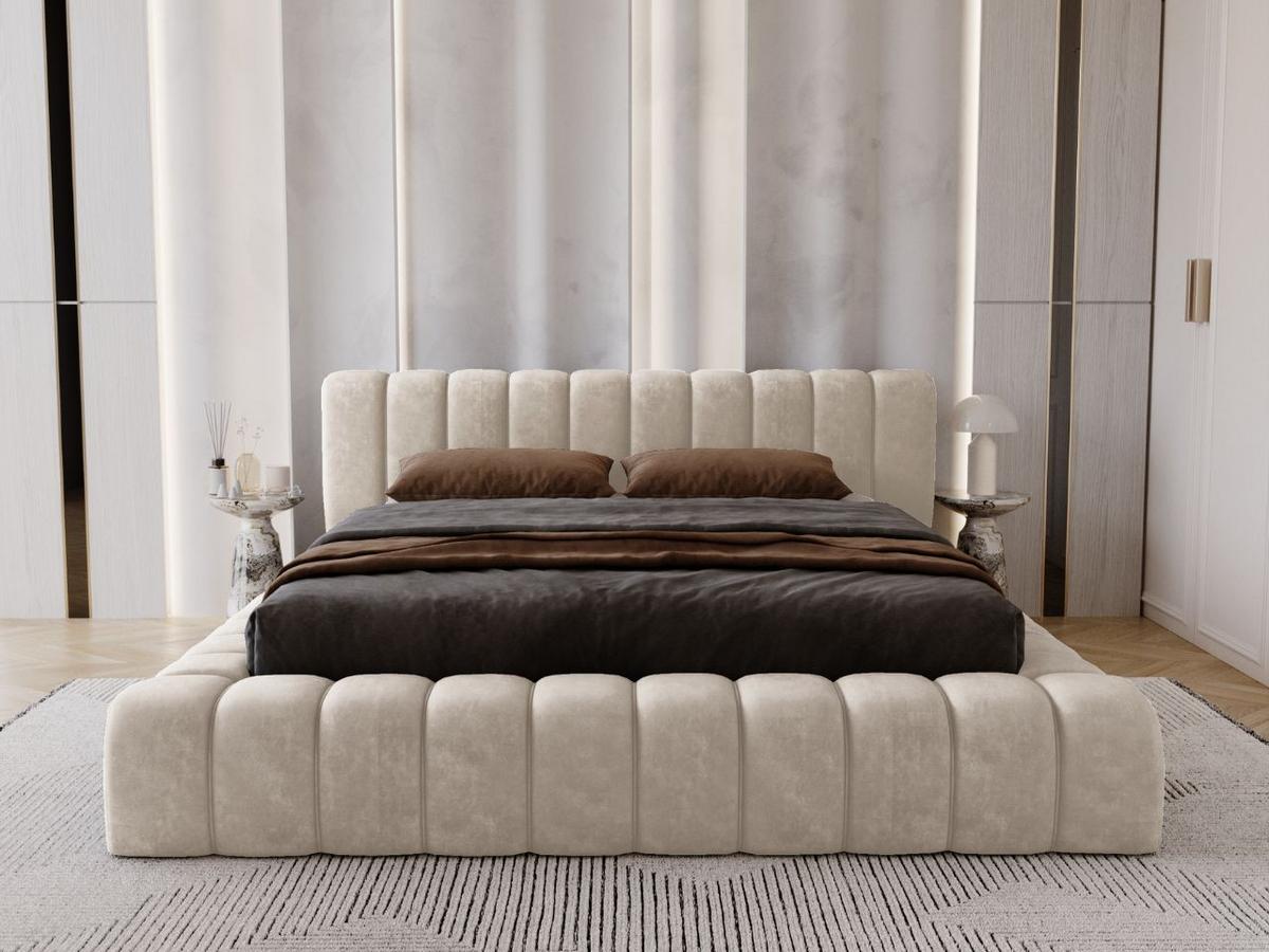 POLSTERBETT Italia 140x200 Beige - Beige, Textil (140/200cm) - Graingold
