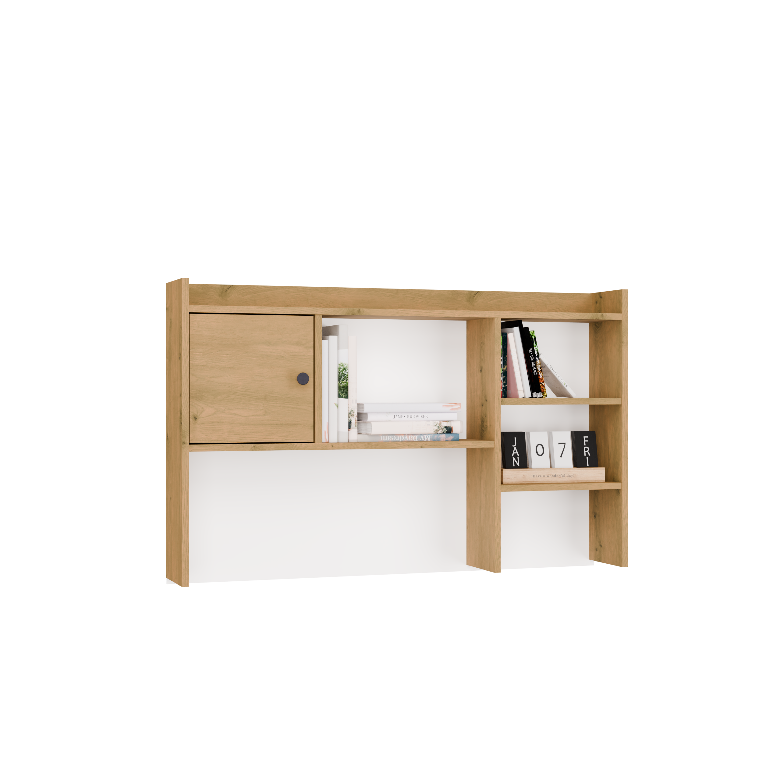 REGAL-SCHREIBTISCH Artisan Eiche 114/70/18 - Eiche Artisan, Holzwerkstoff (90/50/70cm) - RAUMHIRSCH FURNITURE
