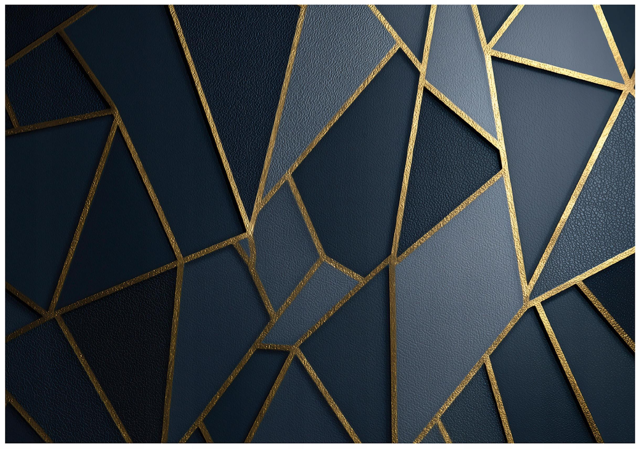 FOTOTAPETE Abstrakt Geometrisch Blau 200x140 cm - Multicolor, Papier (200/140cm) - Wallarena