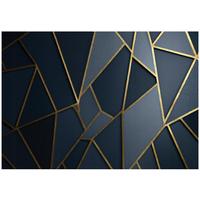 FOTOTAPETE Abstrakt Geometrisch Blau 200x140 cm - Multicolor, Papier (200/140cm) - Wallarena