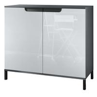 KOMMODE Sylt Weiß Hochglanz - Weiß Hochglanz, Holzwerkstoff (92.5/83.5/35cm) - Vladon
