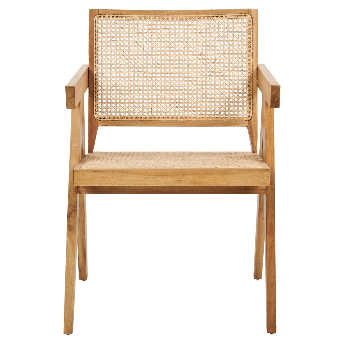 ESSZIMMERSTUHL Mahagoniholz Hellbraun Westbrook - Naturfarben, Holz (55/82/52cm) - Beliani