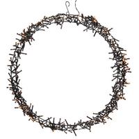 LED LICHTERKRANZ Ø48 cm 400 LEDs Warmweiß - Schwarz, Metall (48/6/48cm) - ECD-Germany