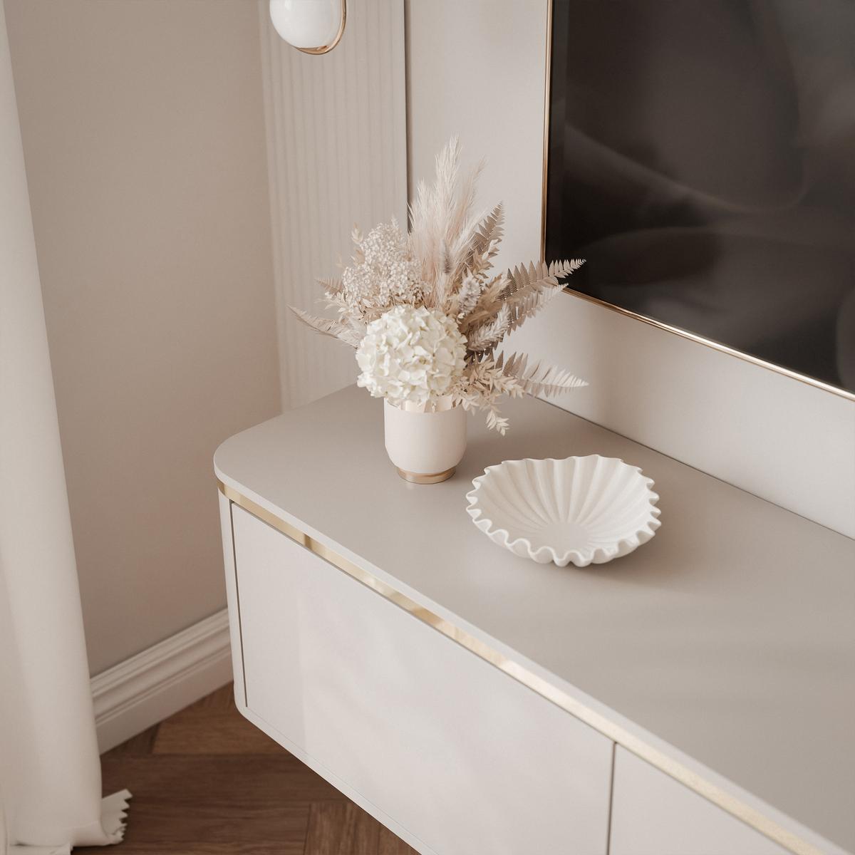 TV-LOWBOARD AZELIA Kaschmir hängend mit LED-Beleuchtung 165 cm - Kaschmir, Holzwerkstoff (165/31/35cm) - Idohome