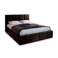POLSTERBETT COMO 120x200 cm mit Bettkästen - Braun - Braun, Holz/Textil - MASSENO