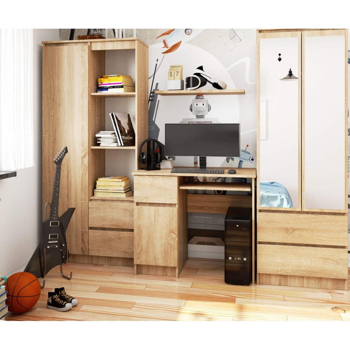 SCHREIBTISCH Eiche Sonoma 77/90/50 - Sonoma Eiche, Holzwerkstoff (68/51/77cm) - RAUMHIRSCH FURNITURE