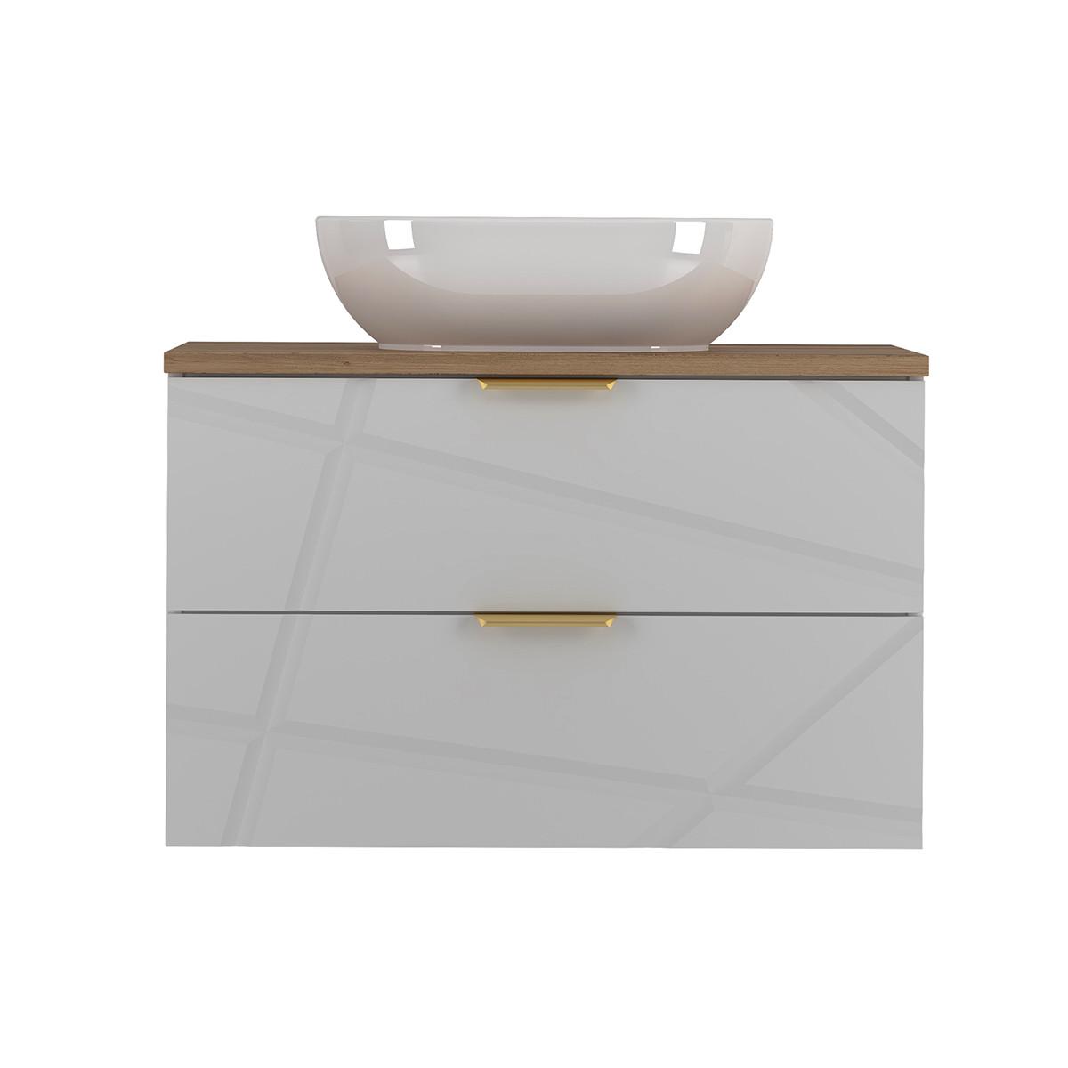WASCHTISCH 80.6cm Aurora Weiß - Weiß, Holzwerkstoff (80.6/52.2/46.5cm) - Petits-meubles