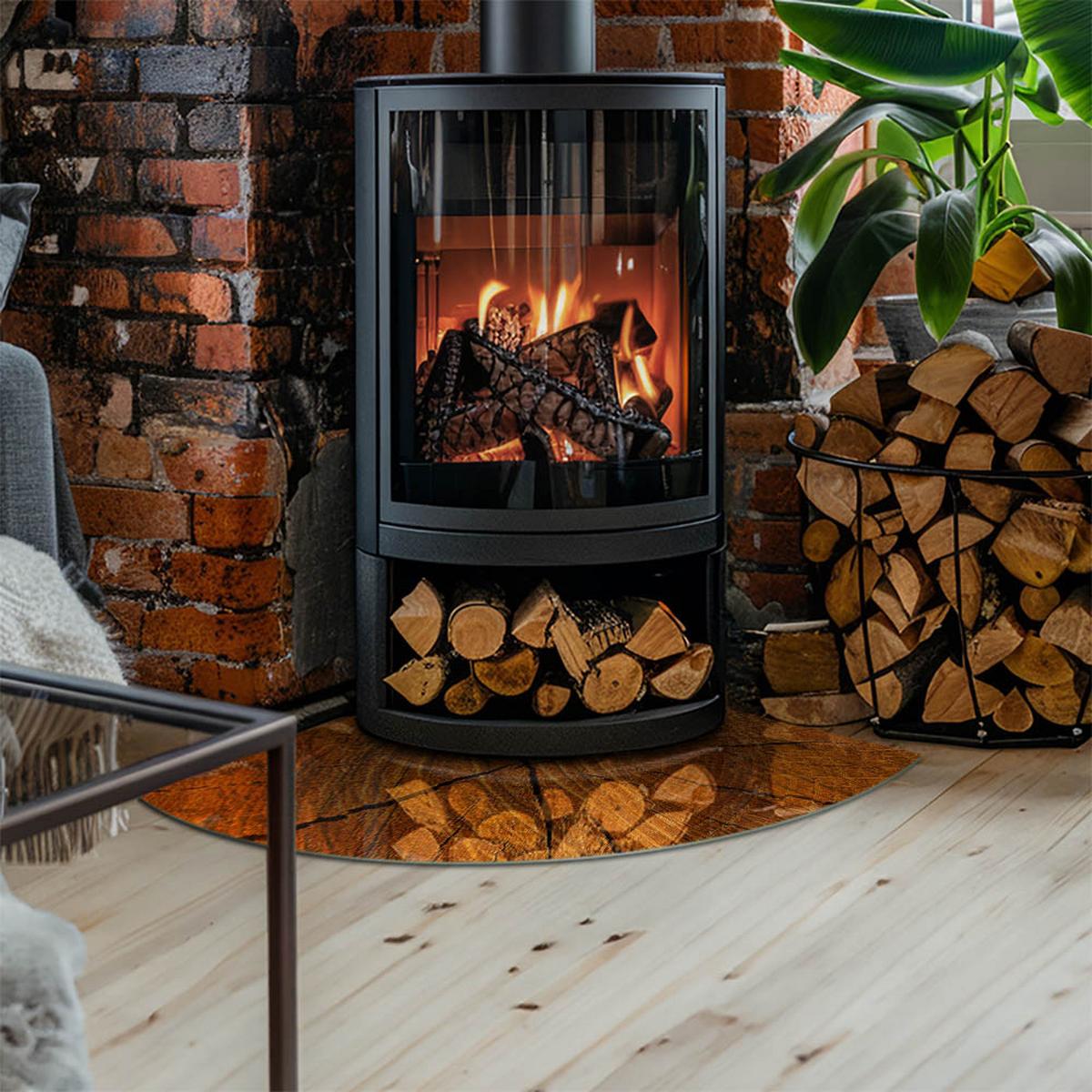 GLASPLATTE für Kamin 100x100 cm - Orange, Glas (100/100/0.4cm) - TULUP