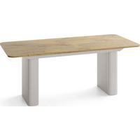 ESSTISCH Riven rechteckig ausziehbar verlängerbar mit Butterfly-Auszug, Eiche Hell Braun 200-296/90/76 cm - Kaschmir/Eichefarben, Holzwerkstoff/Metall (90/296/76cm) - WFL GROUP