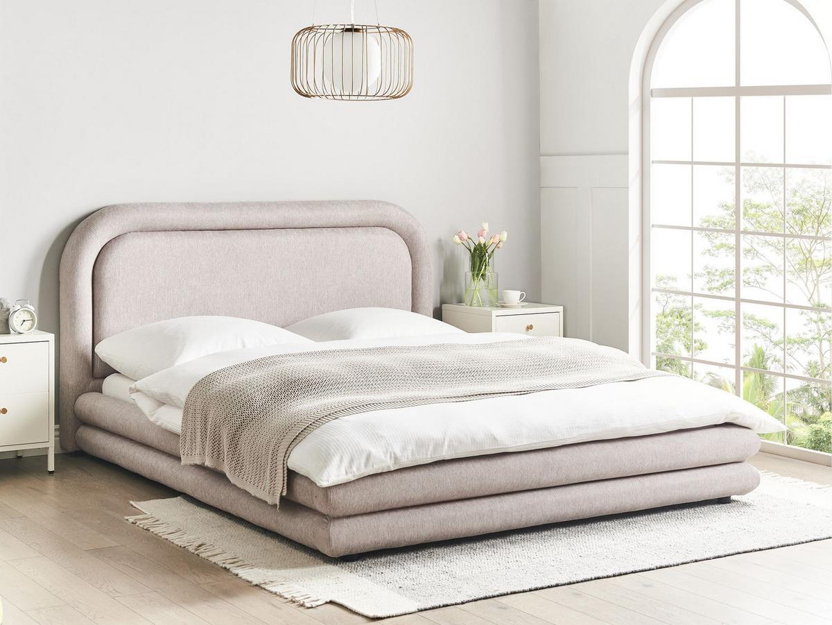 WASSERBETT 160x200 cm Beige Lavardens - Taupe, Textil (160/200cm) - Beliani