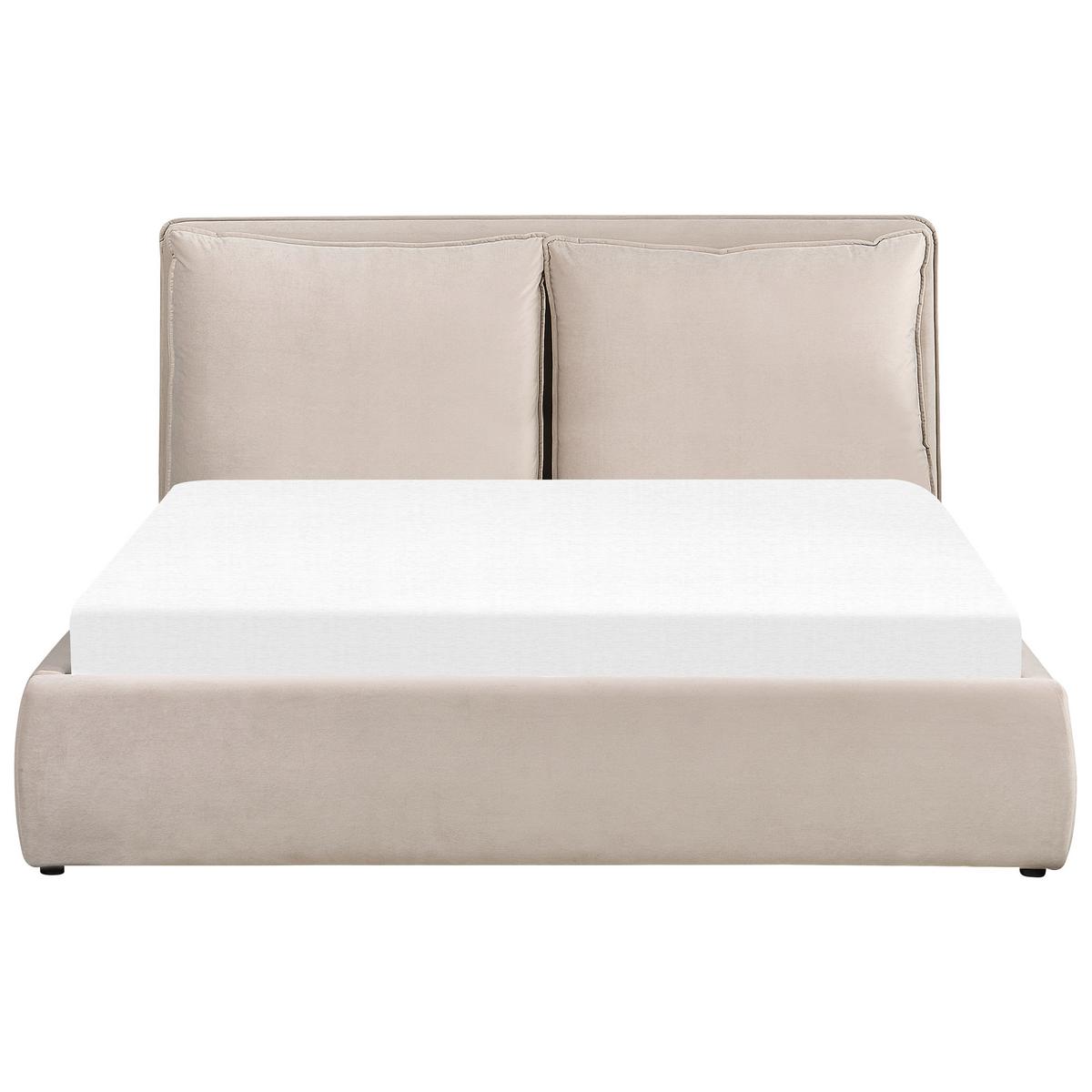 BETT 160/200 cm Beige Bajonna - Beige, Textil (160/200cm) - Beliani