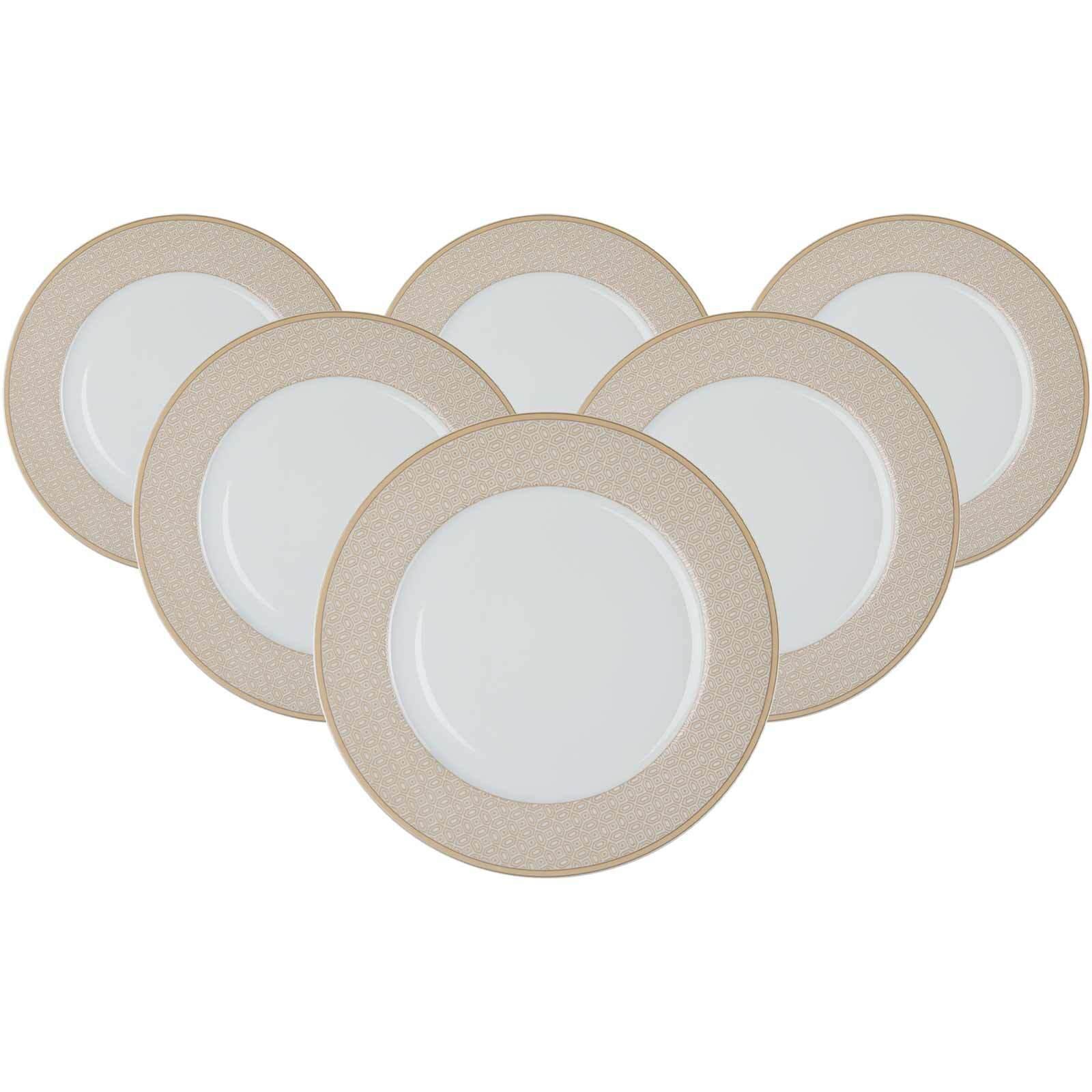 SPEISETELLER Geo beige ø 27 cm 6er Set - Beige, Keramik (27cm) - Ritzenhoff Breker