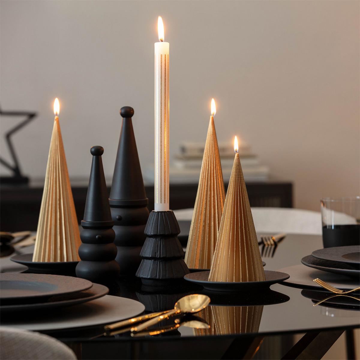 KERZENSTÄNDER "BAUM" Christmas Chic schwarz 10,7 cm - Schwarz, Metall (8/10.7/8cm) - Villeroy & Boch