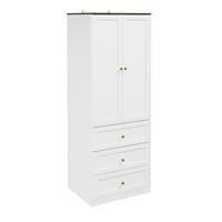 KLEIDERSCHRANK mit Schubladen KSB04-W - Ahornfarben, Fell (70/187/55cm) - SoBuy